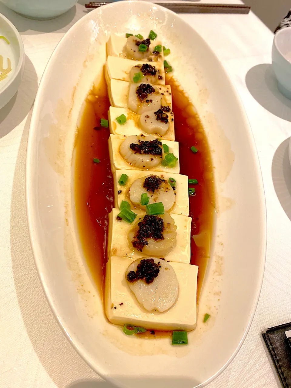 Steamed tofu, scallops, black bean sprouts|skyblueさん