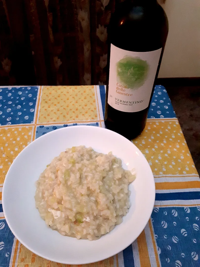 risotto gamberi e zucchine, Vermentino della Sardegna|Natalia Leusenkaさん