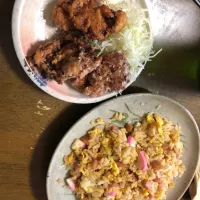 唐揚げ炒飯セット|釣り人_そーたさん