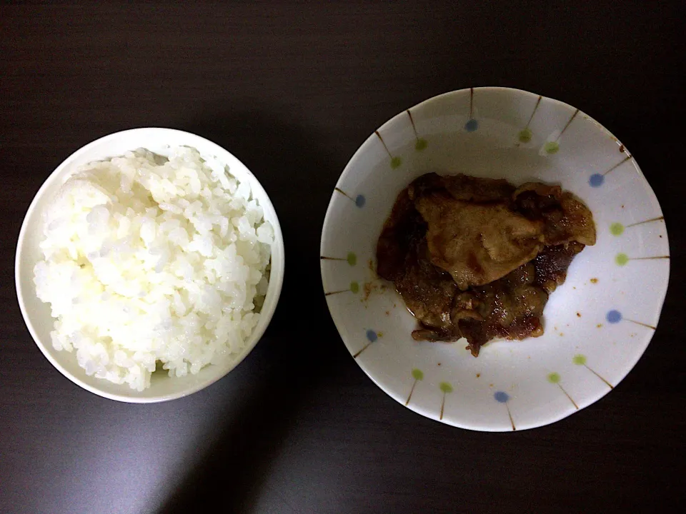 豚肉味噌焼肉(ハーフ)•ご飯|ばーさんさん