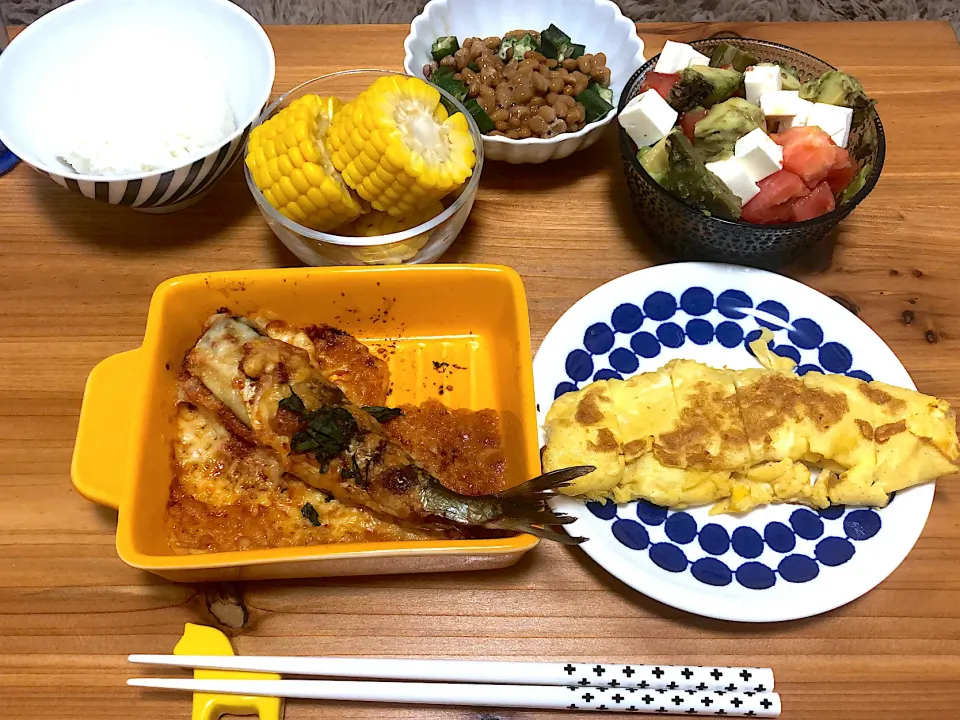 Snapdishの料理写真:いわし明太のチーズ焼き|saknさん