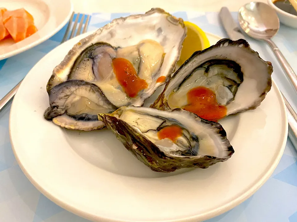 French and New Zealand oysters|skyblueさん