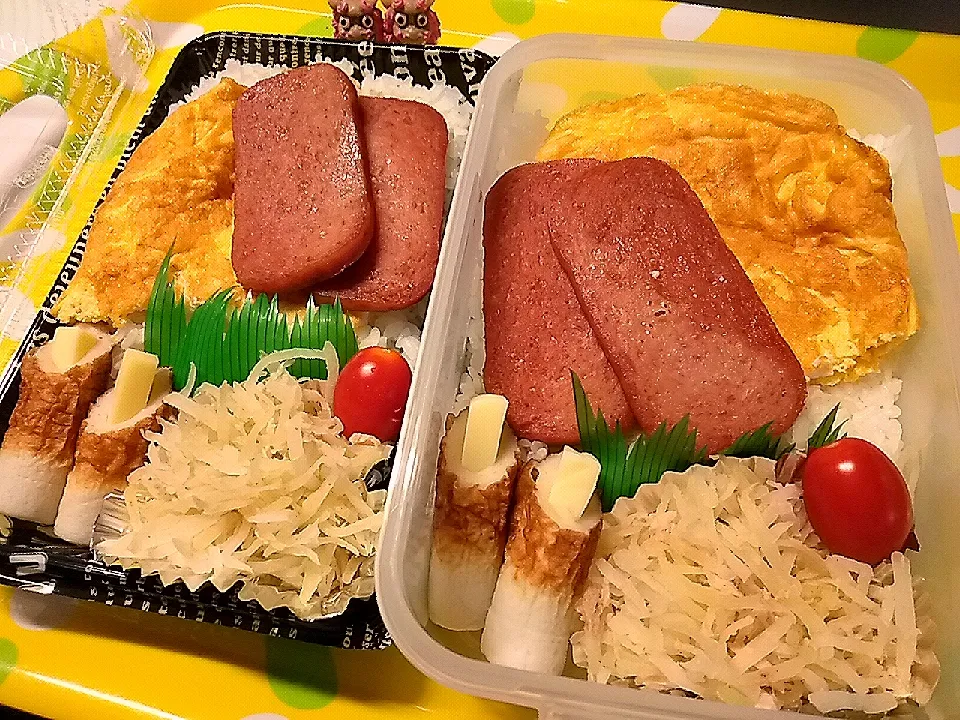 夫弁当、息子弁当|みどりさん