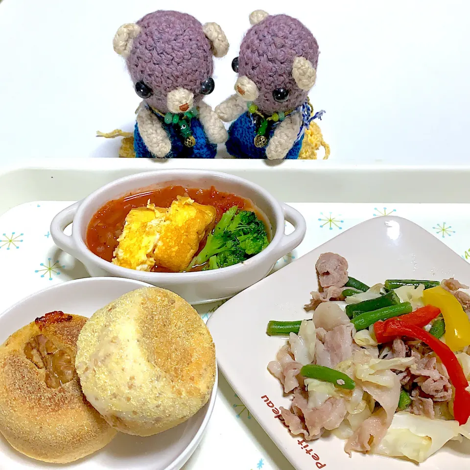 Snapdishの料理写真:朝ごぱん( ・∇・)|chagashiさん