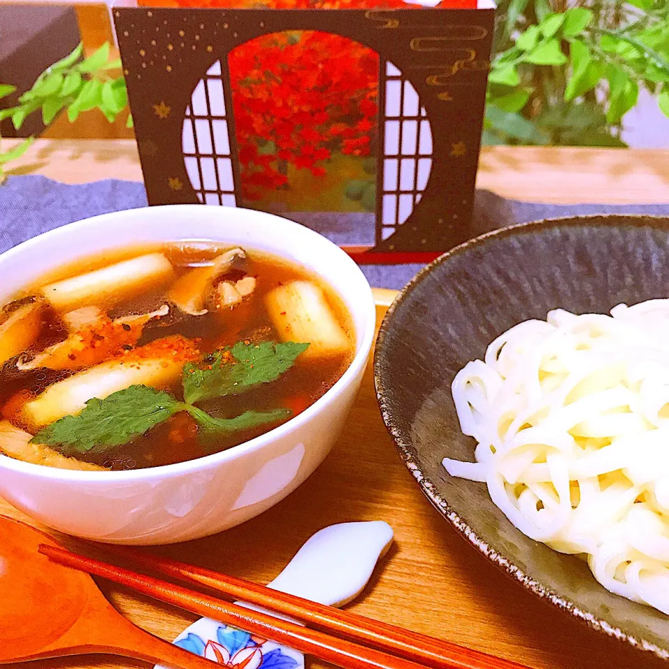 昼は簡単‼   ️🍗鶏南蛮風つけうどん|Sの食卓さん