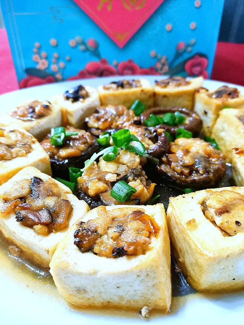 Vegetarian Hakka Stuffed tofu|Fatmamaさん