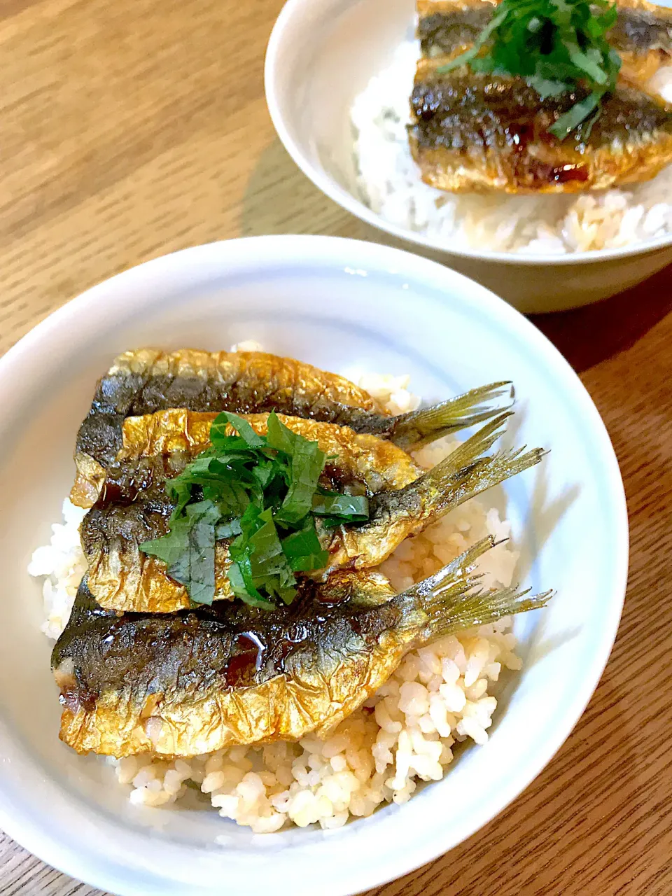 Snapdishの料理写真:イワシの蒲焼丼|tomopiさん