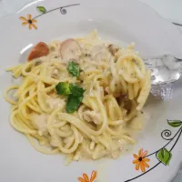 Spaghetti carbonara.. 🍝|Kaviさん