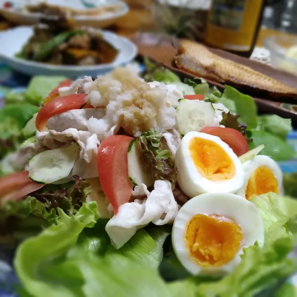 ゆかりさんの料理 おろしポン酢冷しゃぶサラダ🙆‍♀️|とまと🍅さん