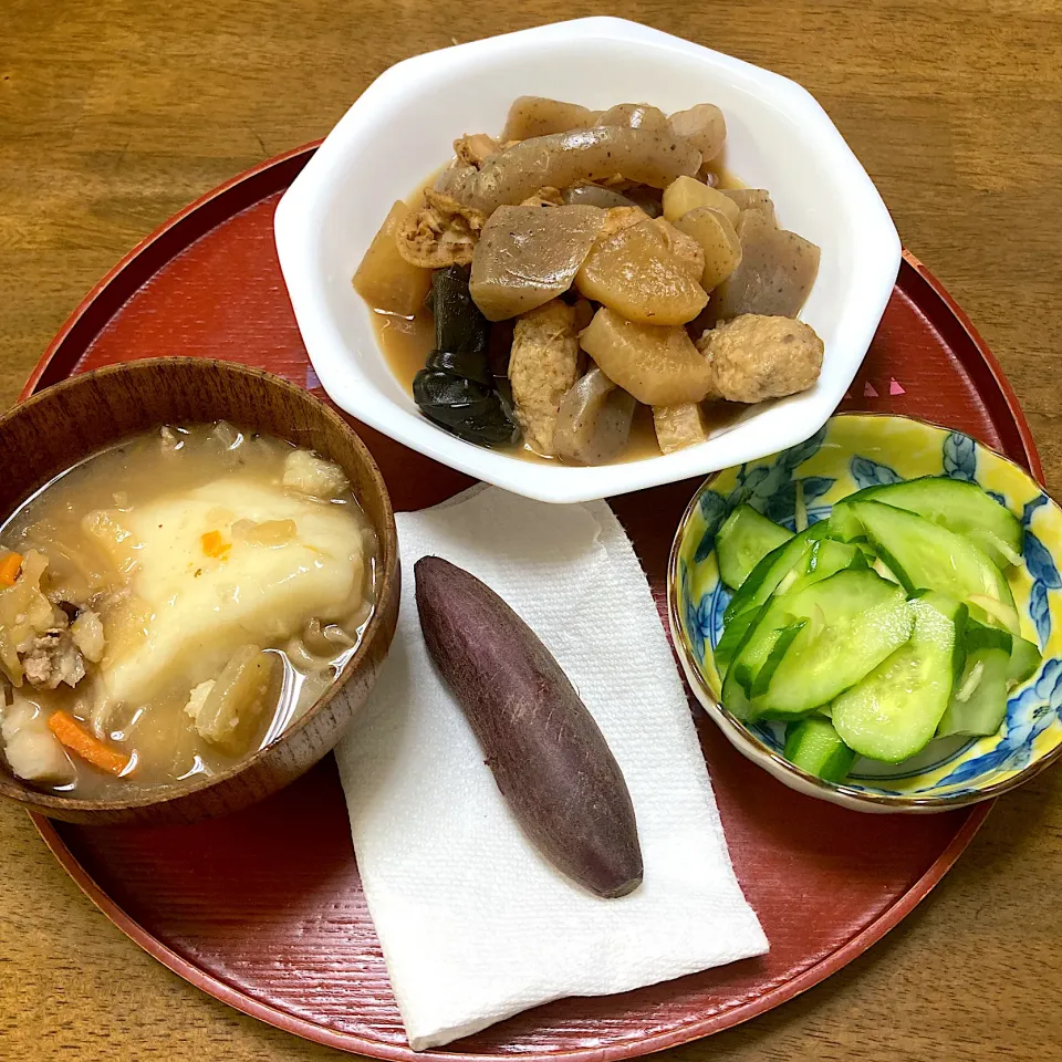 お雑煮・煮物・新サツマイモ蒸し|akkoさん