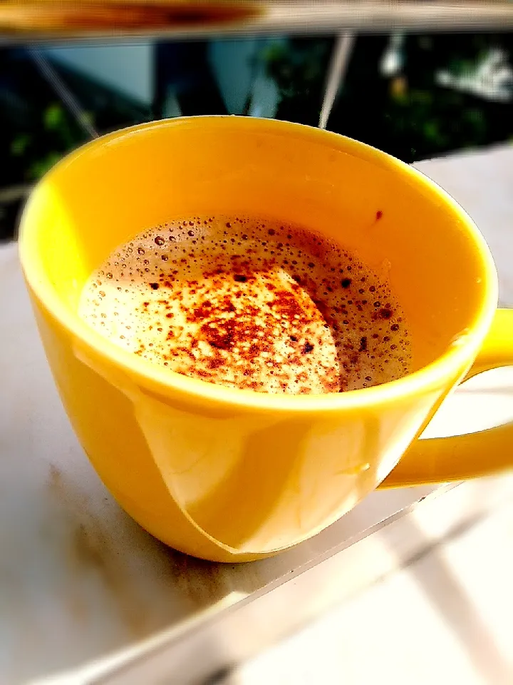 Homemade cappuccino coffee.|sadiaさん