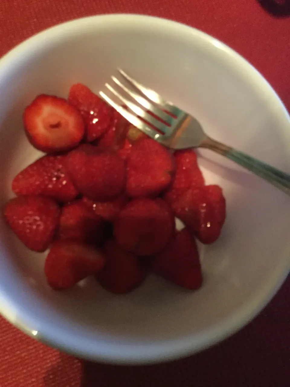 Strawberries with strawberry syrup|ninja kittyさん