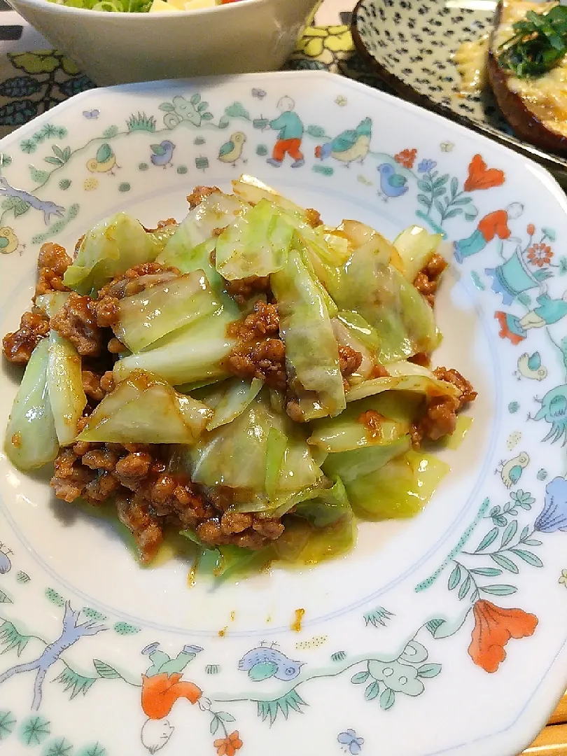 豚ひき肉とキャベツのカレー炒め|sumireさん