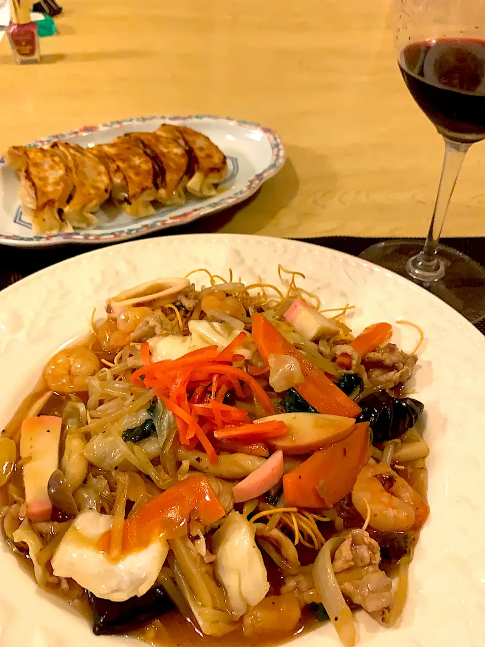 今晩の夕飯はカタ焼きそば|ファニーさん