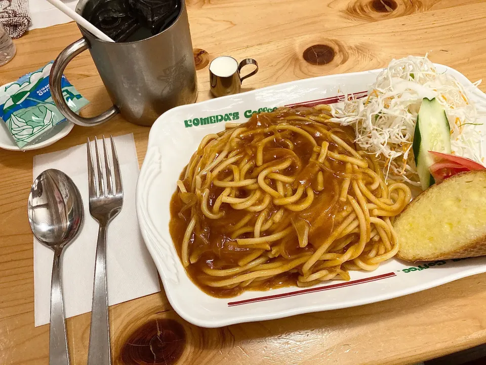 Snapdishの料理写真:コメダで名古屋あんかけスパ🍝|Kojiさん