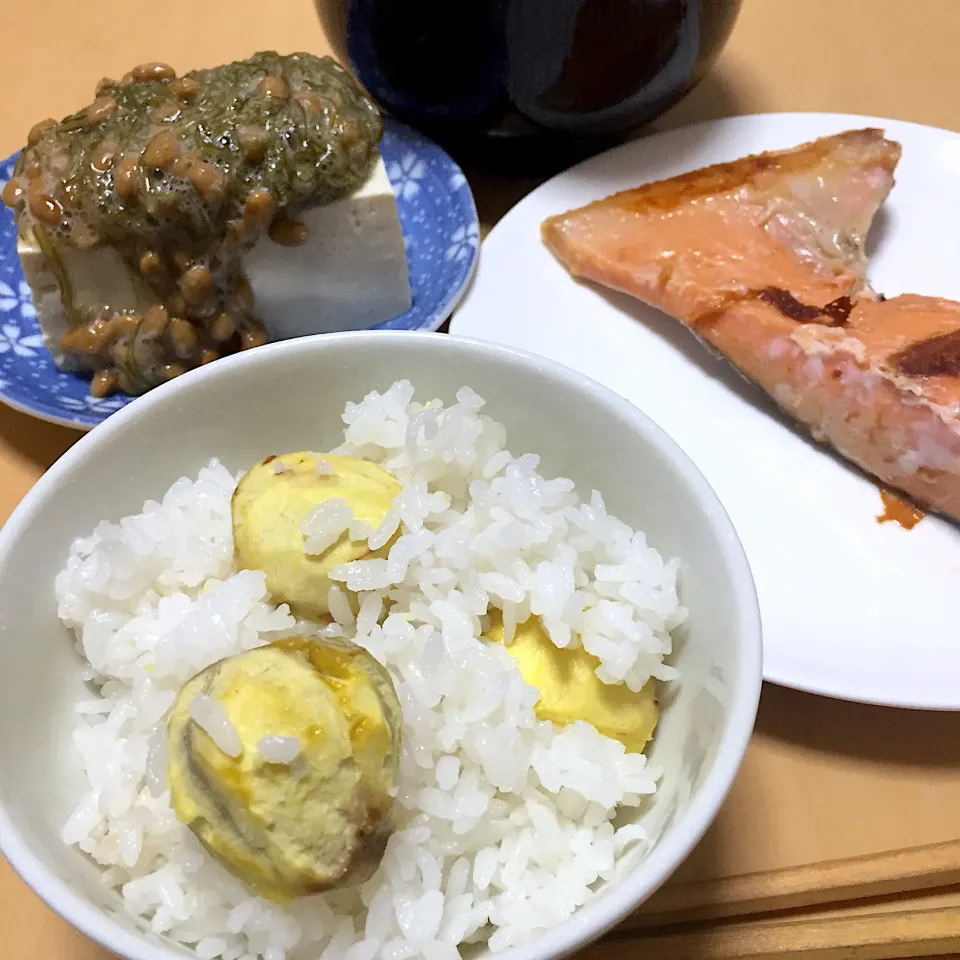 在宅勤務中の男飯(栗ご飯🌰)|おおもりの星さん