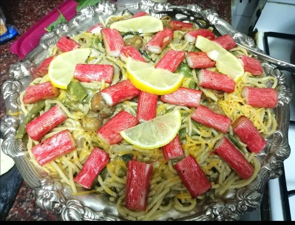 Stir fry noodles with Crabsticks|Mirsaraliさん