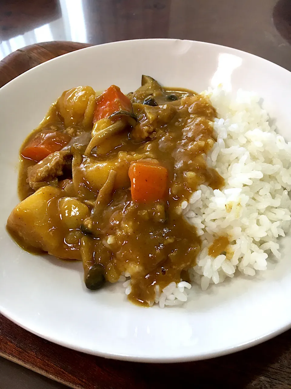 きのことハンバーグのカレーライス|パパ手料理さん