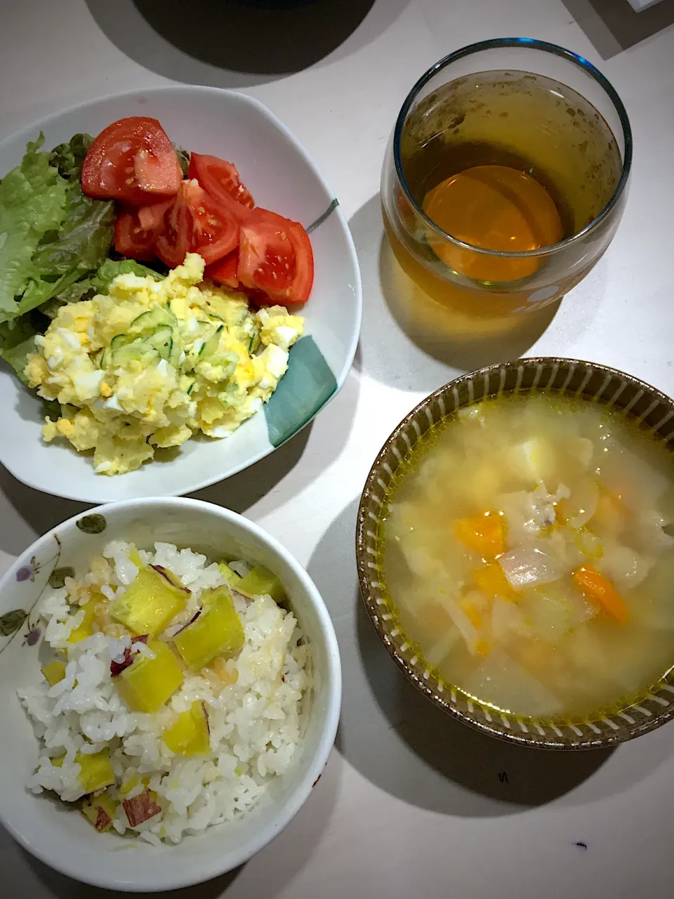 さつまいもご飯、豚汁|さりおさん