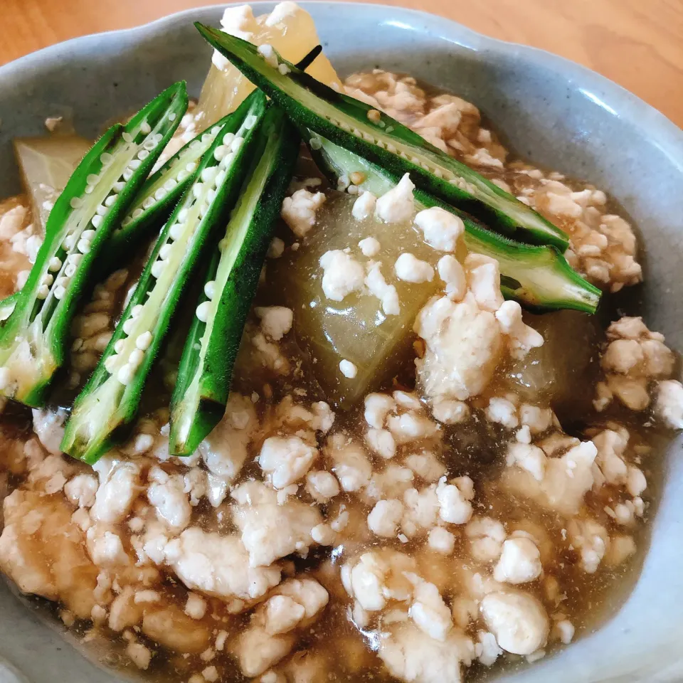 冬瓜の鶏そぼろ餡かけ|角康広さん