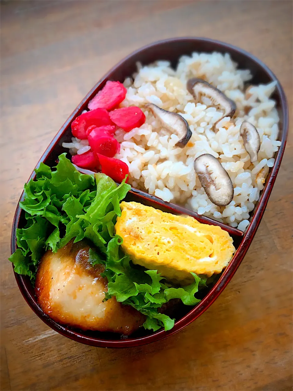 今日のお弁当・しいたけ炊込み　ぶり照焼き|akiさん