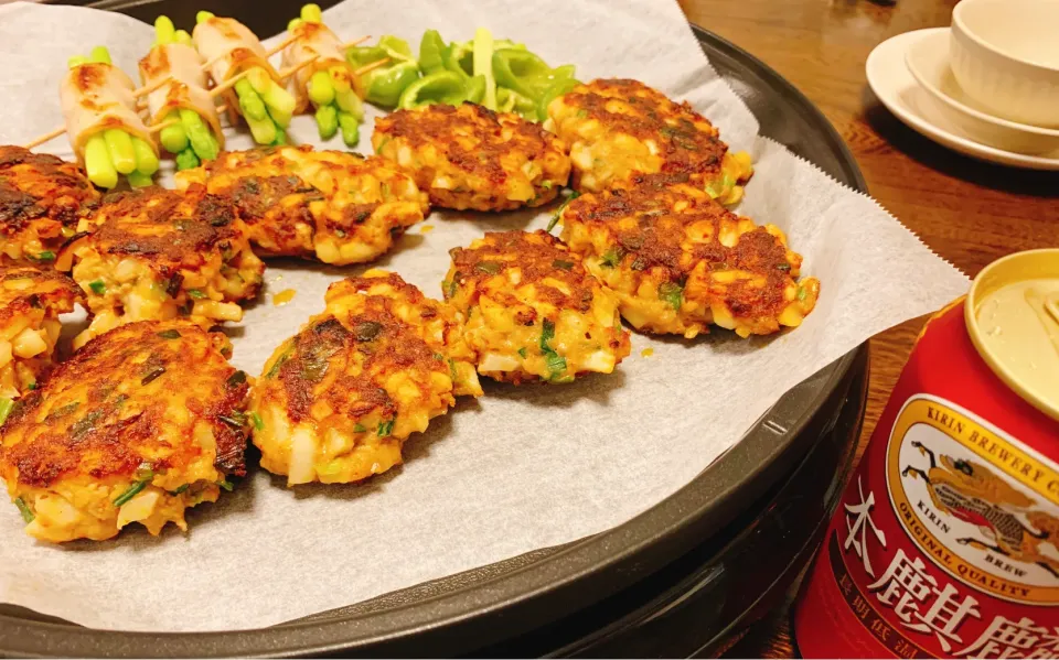 キムチ入りうどん餃子で優勝🍺|なちゃむさん