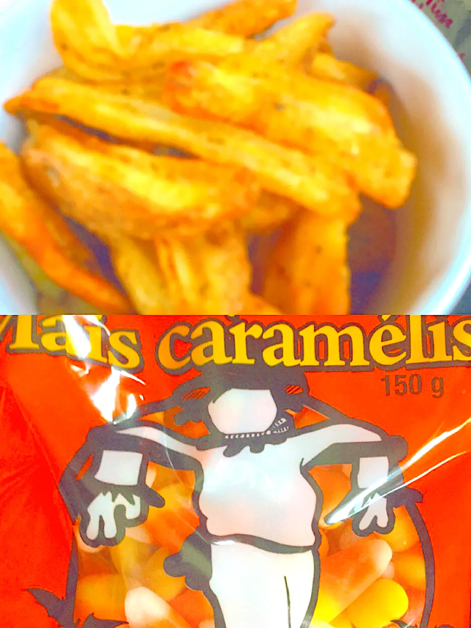 Potato wedges and a candy corn|ninja kittyさん