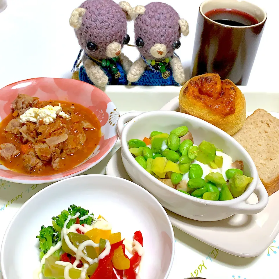 Snapdishの料理写真:朝ごぱん（╹◡╹）|chagashiさん