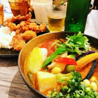 Snapdishの料理写真:外食　スープカレー|いのみん、お料理一年生さん