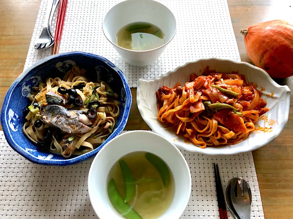 鯖のコンフィ&ナポリタンの充麦生フェットチーネ|saoricocoさん