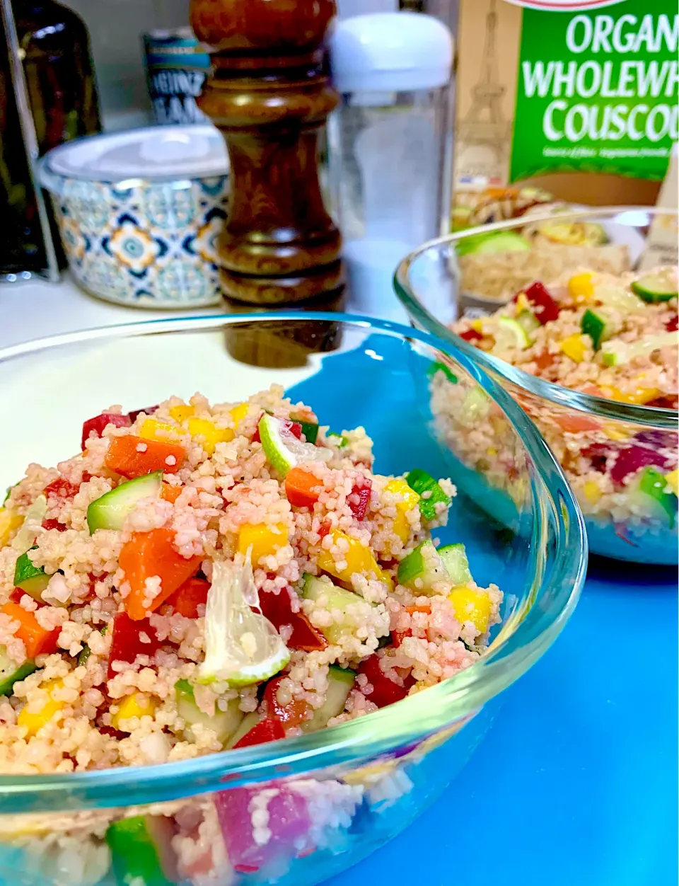 couscous salad with beet and mango|gonbenさん