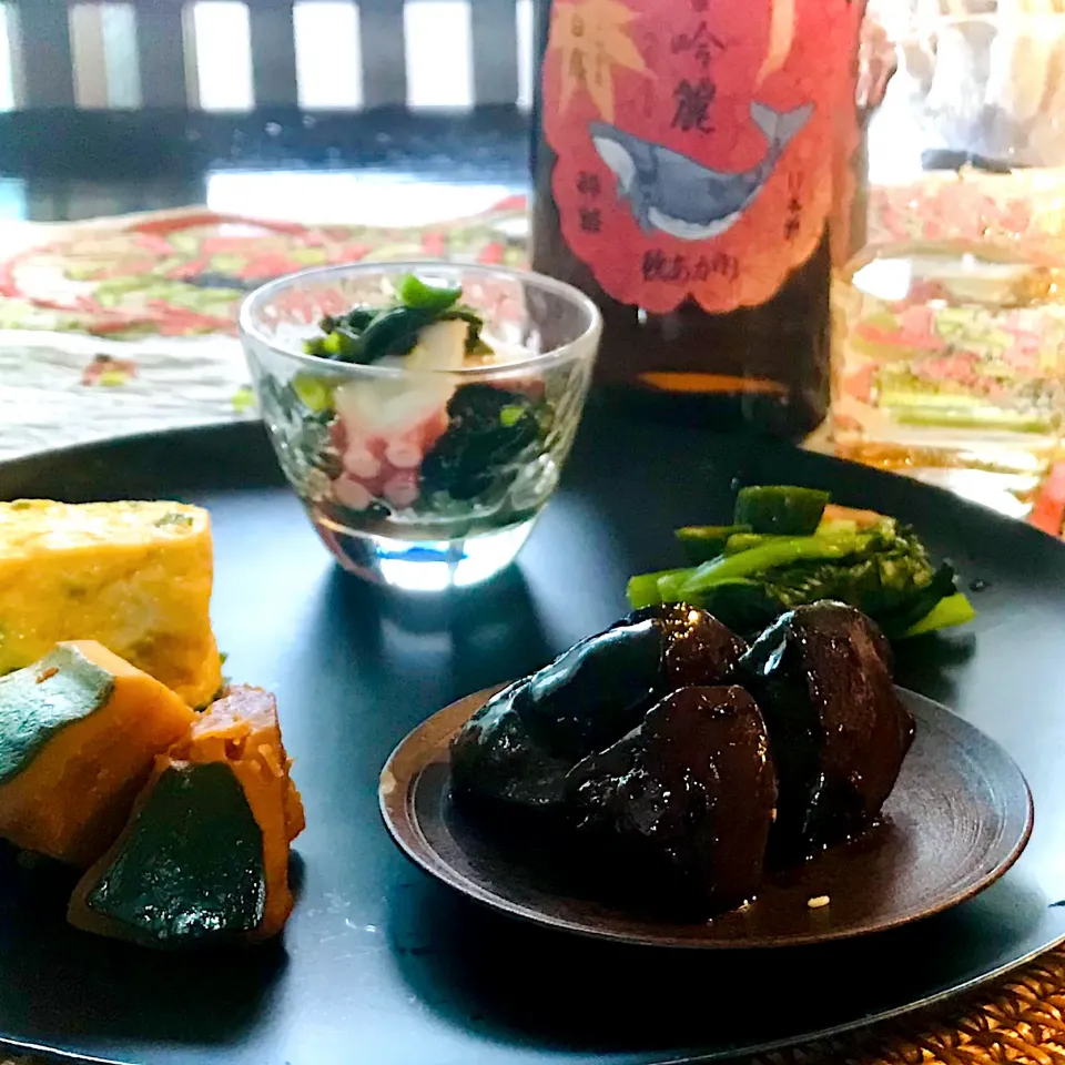 鶏肝のしぐれ煮　他お惣菜で秋の晩酌|酒好きさん