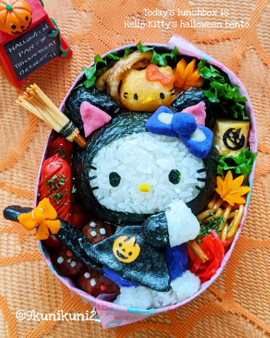 ハローキティのハロウィン弁当🍱🎃|くぅちゃんさん