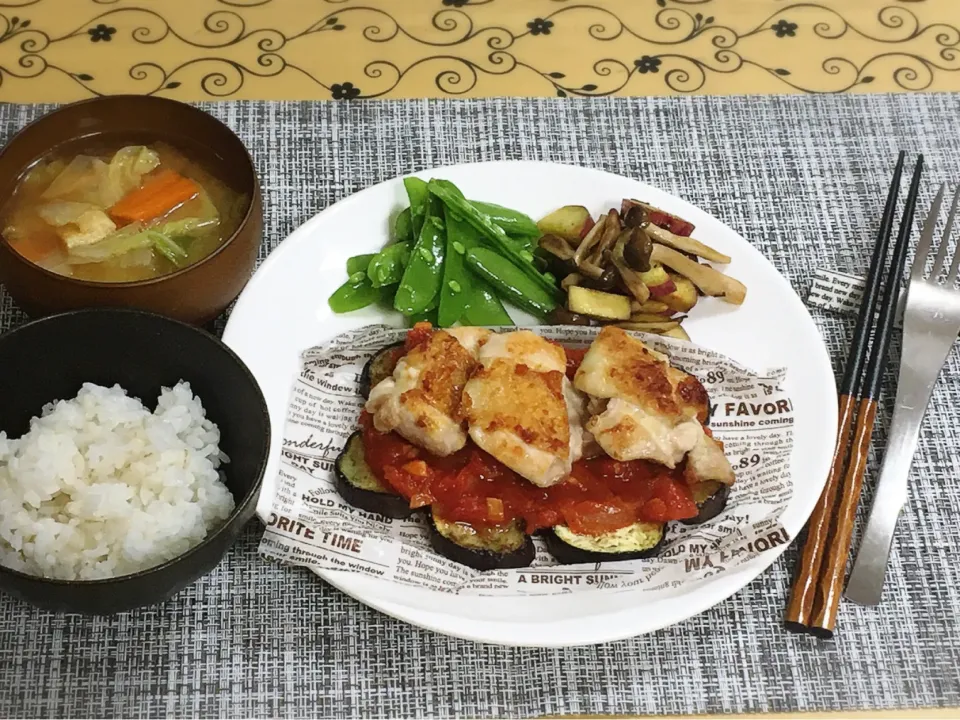 チキンステーキのガーリックトマトソース～夕飯|チムニーさん