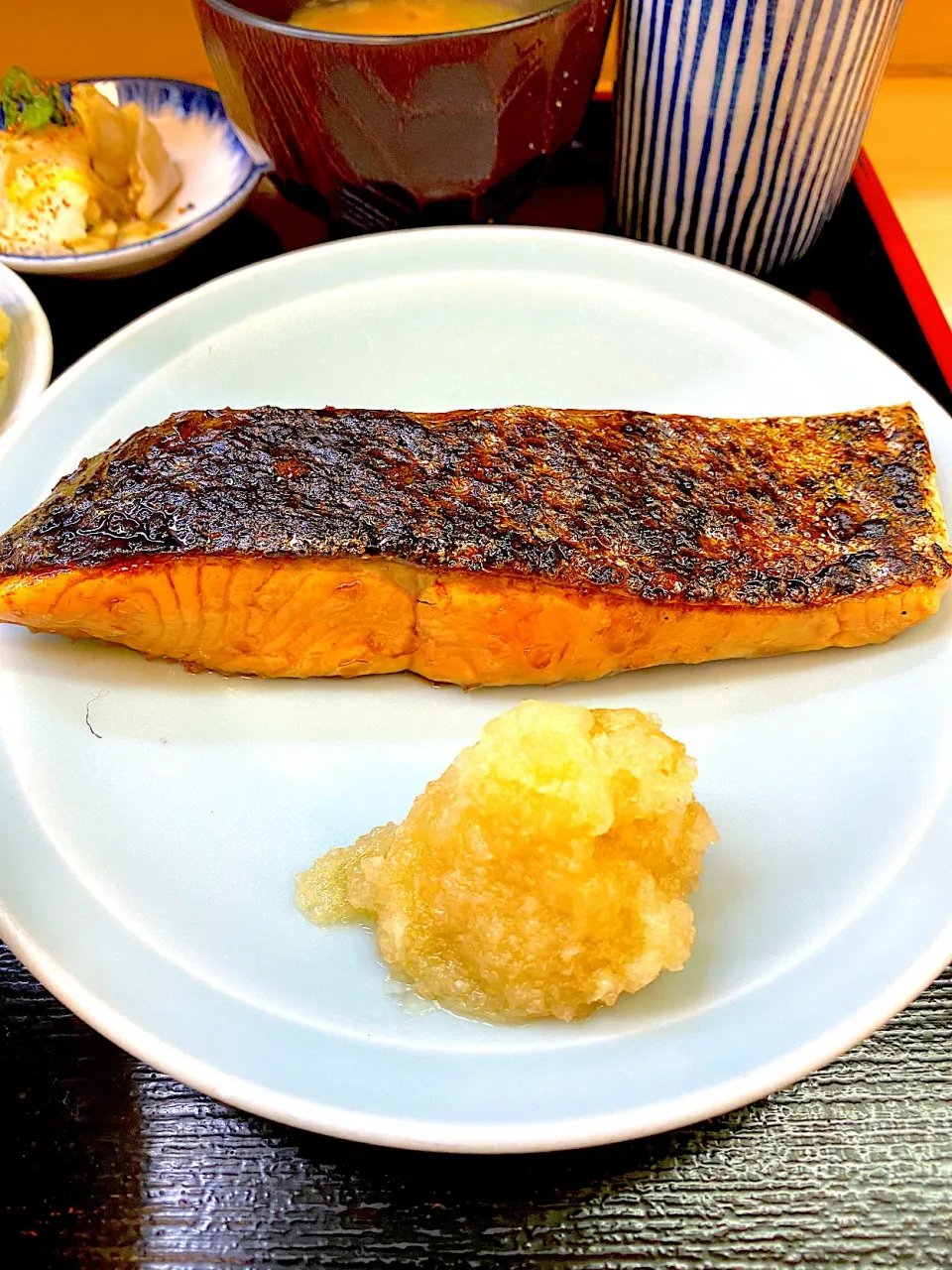 銀鮭照り焼き定食|流線形さん