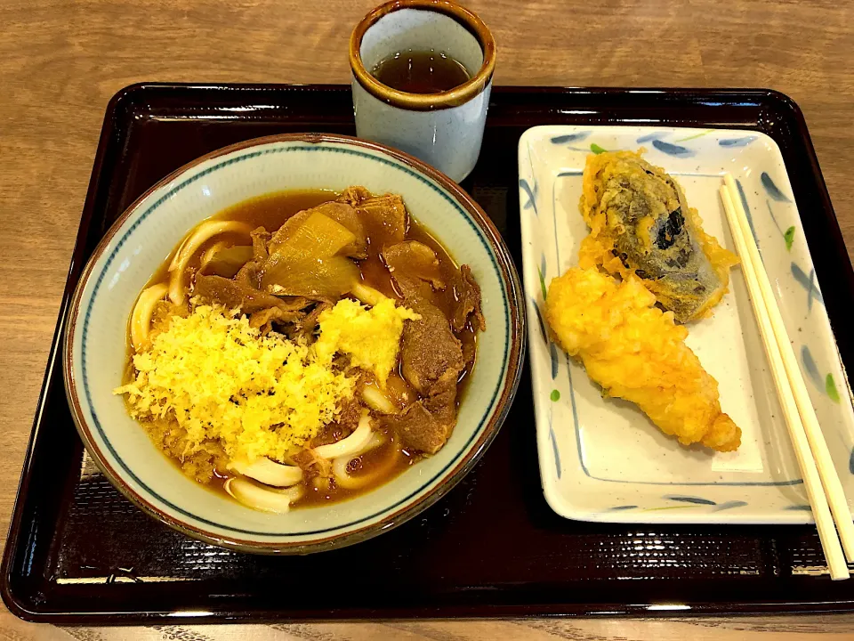 カレーうどんととり天・なす天|しのぶさん