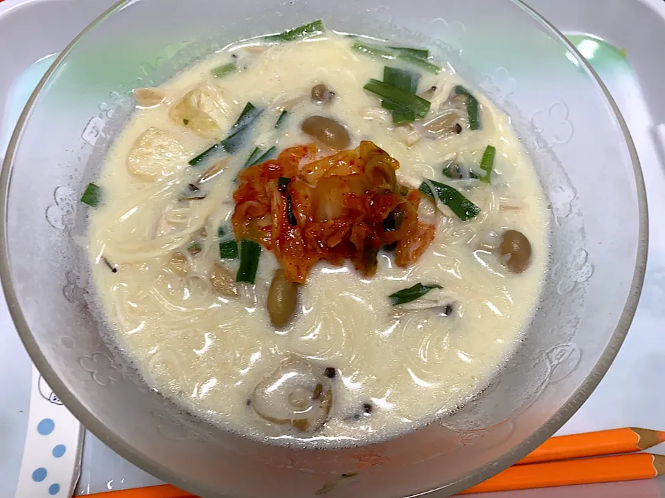豆乳きのこのにゅうめん！|あんこさん