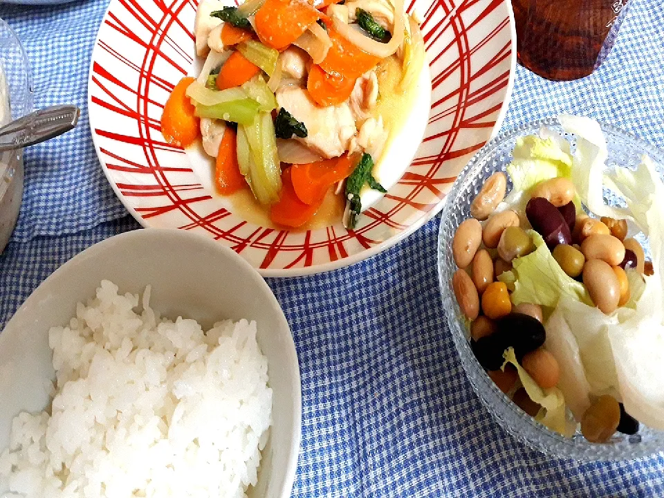 鶏むねと野菜の塩麹炒め|ぽぱいさん