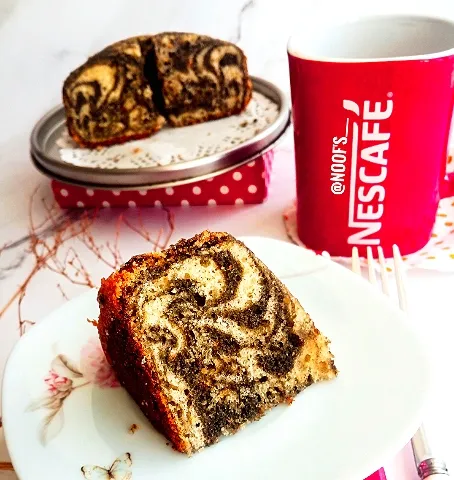 No Oven Nescafe marble cake|Noofs___さん