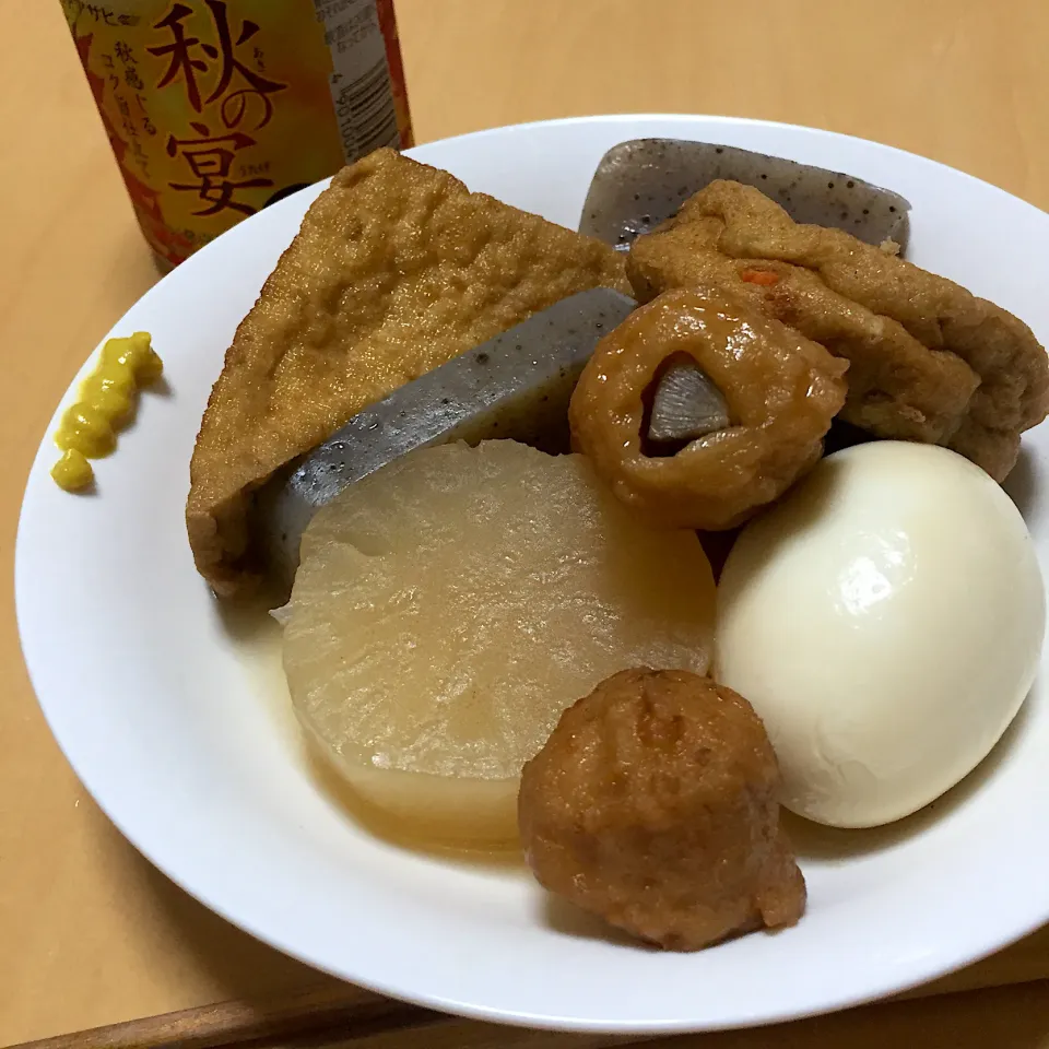 単身赴任中の男飯(おでん🍢)|おおもりの星さん