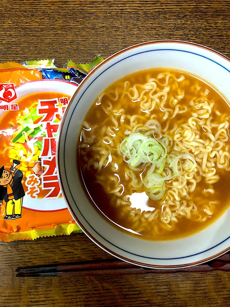 Snapdishの料理写真:朝ラーメン明星チャルメラみそ🍜|kudoさん