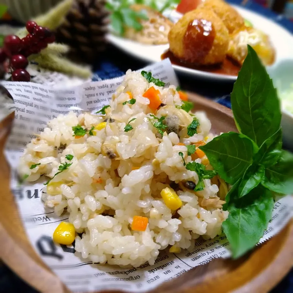 Snapdishの料理写真:炊飯器ピラフ♬|とまと🍅さん