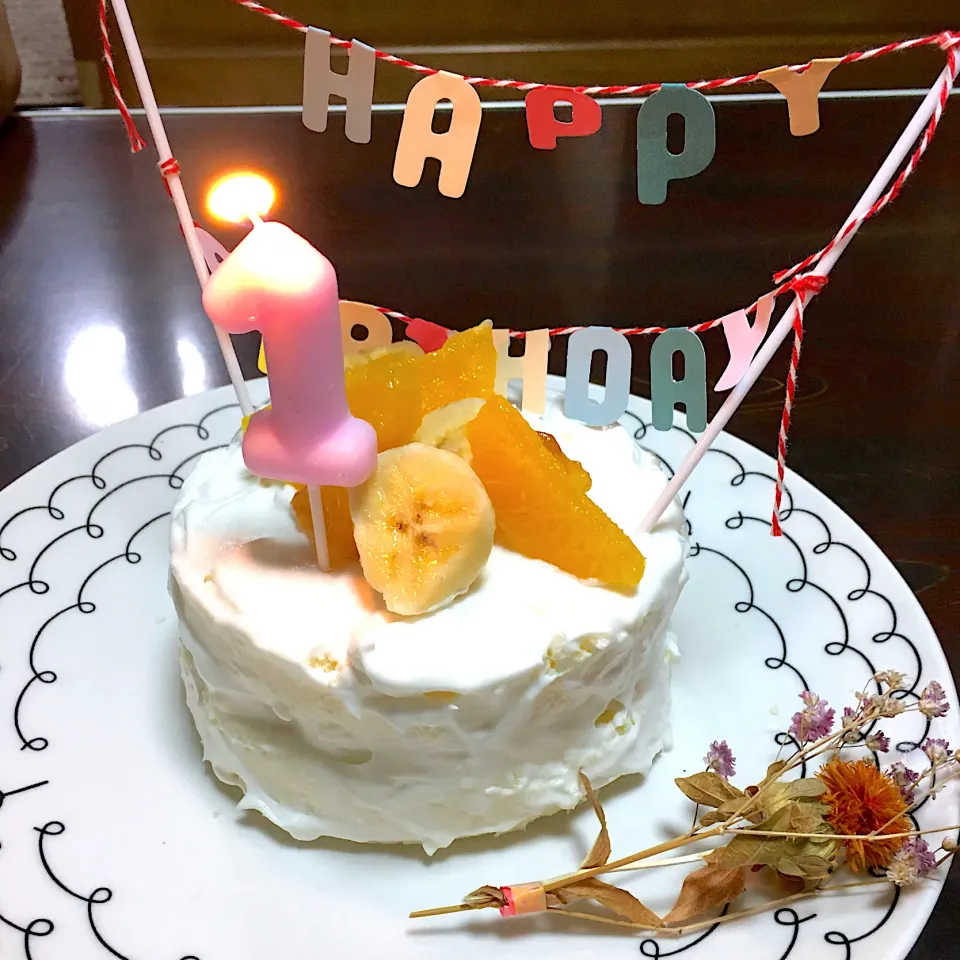 1st バースデーケーキ🎂|karinkenさん