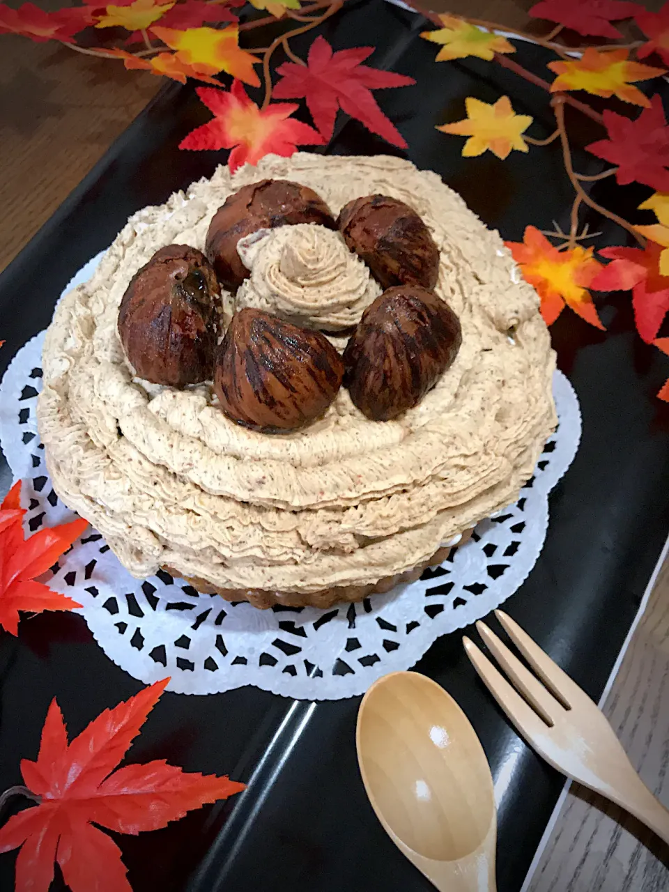 Snapdishの料理写真:🍁🌰モンブランタルト🌰🍁|いっちゃんさん