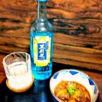 Snapdishの料理写真:ジャスミン茶の焼酎に
牛スジの煮込み|CAVA亭さん