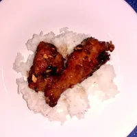 Snapdishの料理写真:garlic  chicken  with  Filipino  rice|Charie Ortizさん