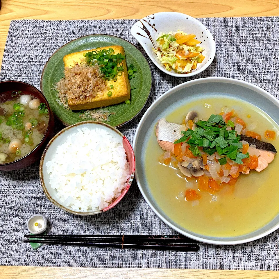 夕食|ツインうさぎさん