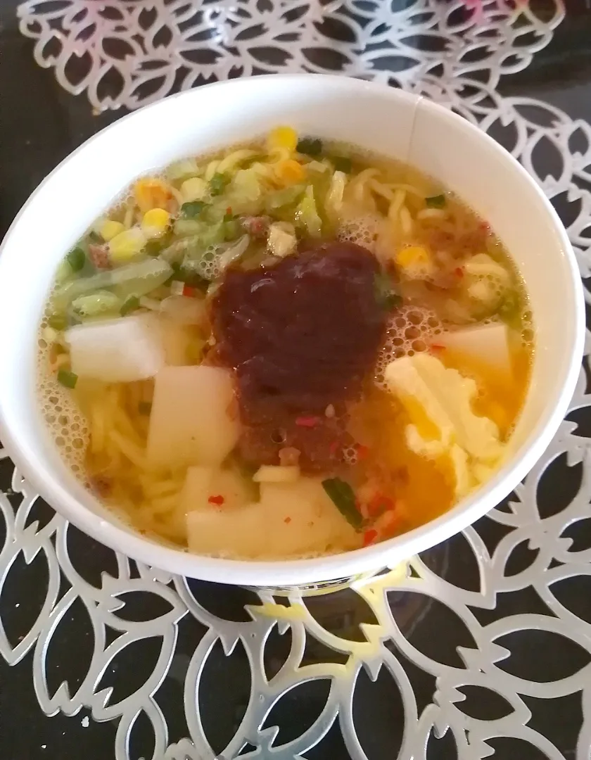 味噌バター切り餅ラーメン♥|グッチャンさん