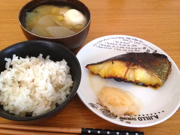 ✽銀鱈西京漬けの朝食✽|＊抹茶＊さん