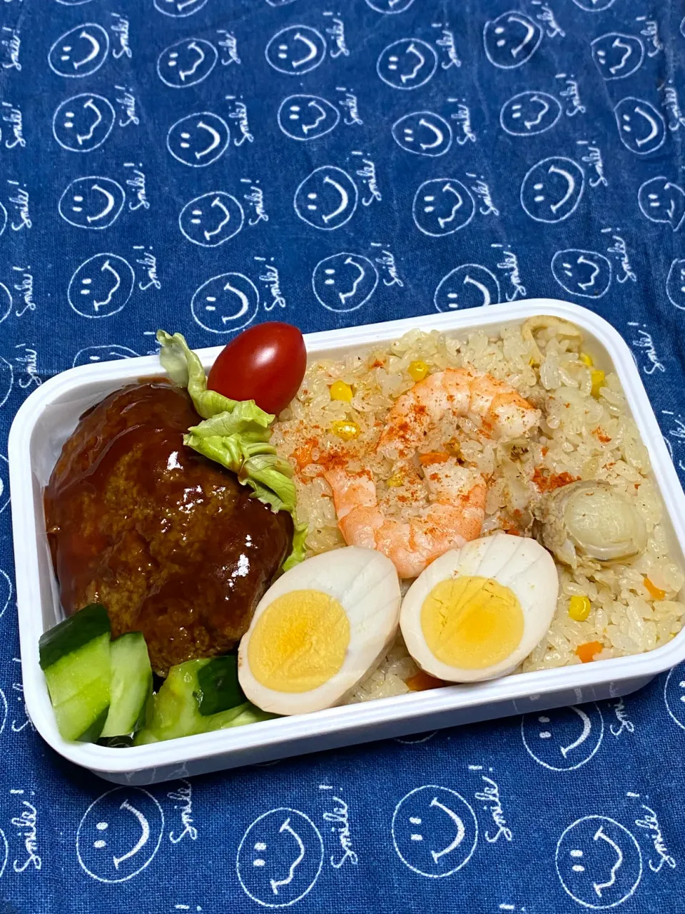 息子のお弁当(リク､たまには味のついたご飯にしてよ😃)|かあたんさん